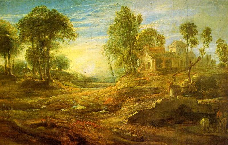 Peter Paul Rubens Landscape with a Watering Place Norge oil painting art
